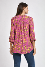 Dear Scarlett Pink Print Lizzy Top