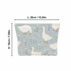 Blue Goose Quilted Makeup Bag | Zipper Pouch