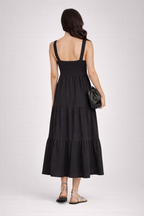 The Drop Brit Tiered Midi Dress