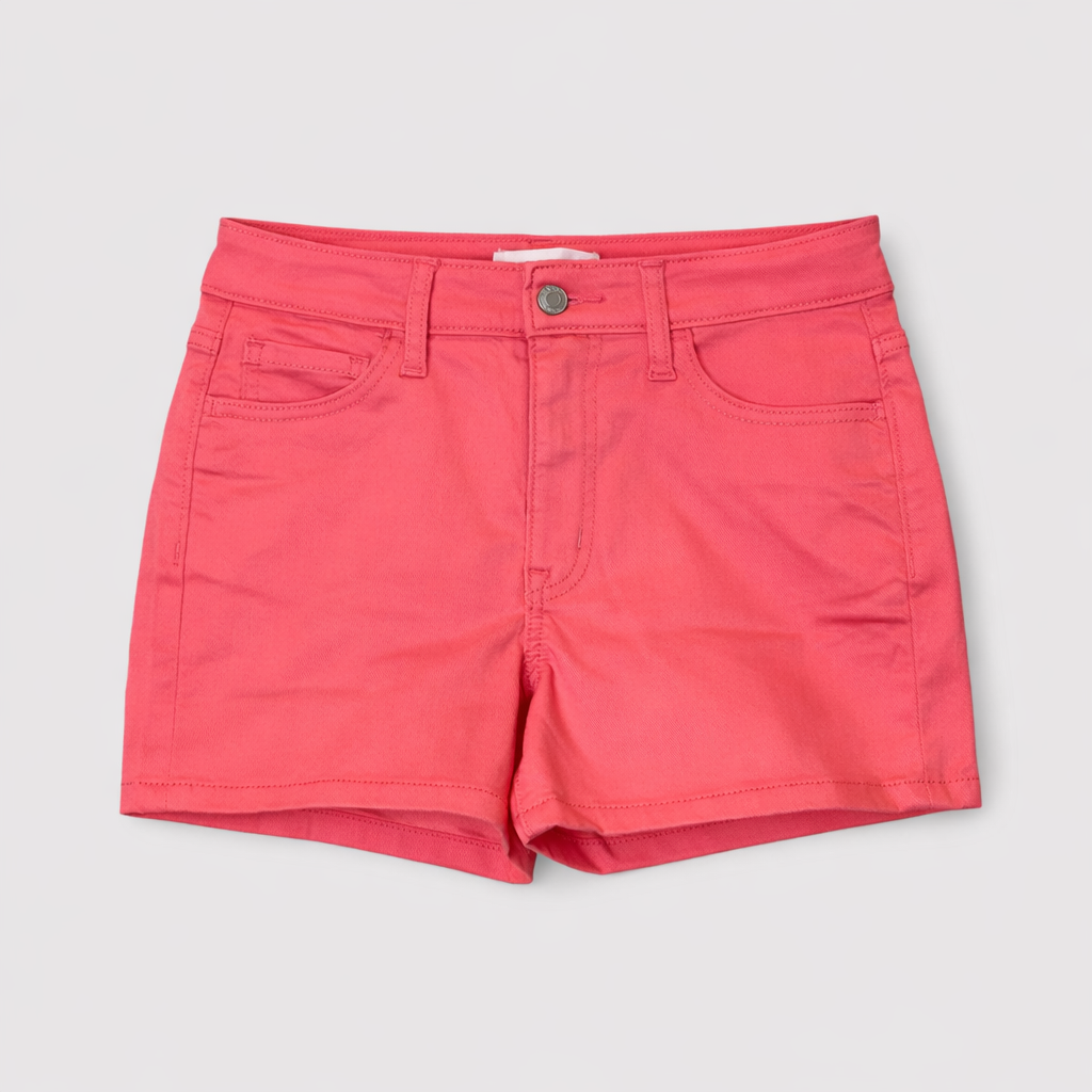 Denim Shorts 3.5" Inseam Stretch Mid Rise