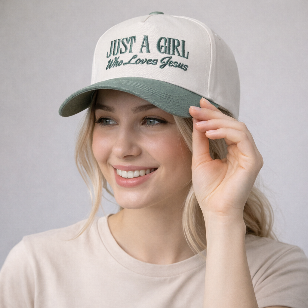 Just A Girl Who Loves Jesus Embroidered Adjustable Hat
