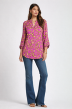 Dear Scarlett Pink Print Lizzy Top