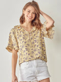 Ruffled Bell Sleeve Blouse