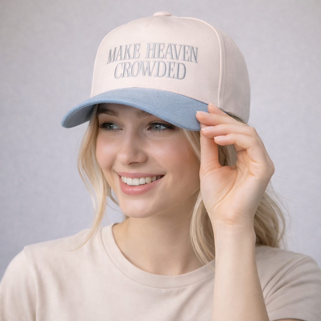 Make Heaven Crowded Embroidered Adjustable Hat