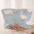 Blue Goose Quilted Makeup Bag | Zipper Pouch