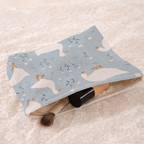Blue Goose Quilted Makeup Bag | Zipper Pouch
