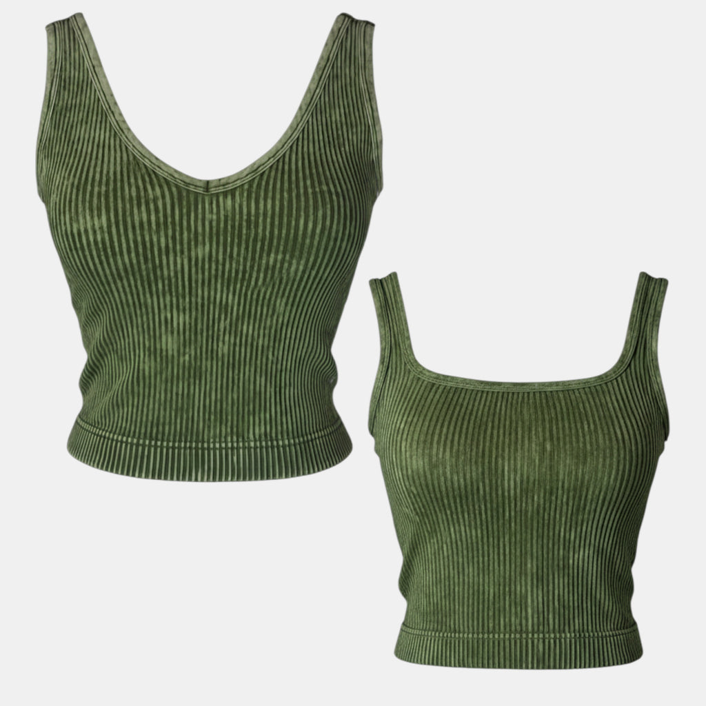 Zenana Seamless Ribbed Brami | Reversible Layering Tank