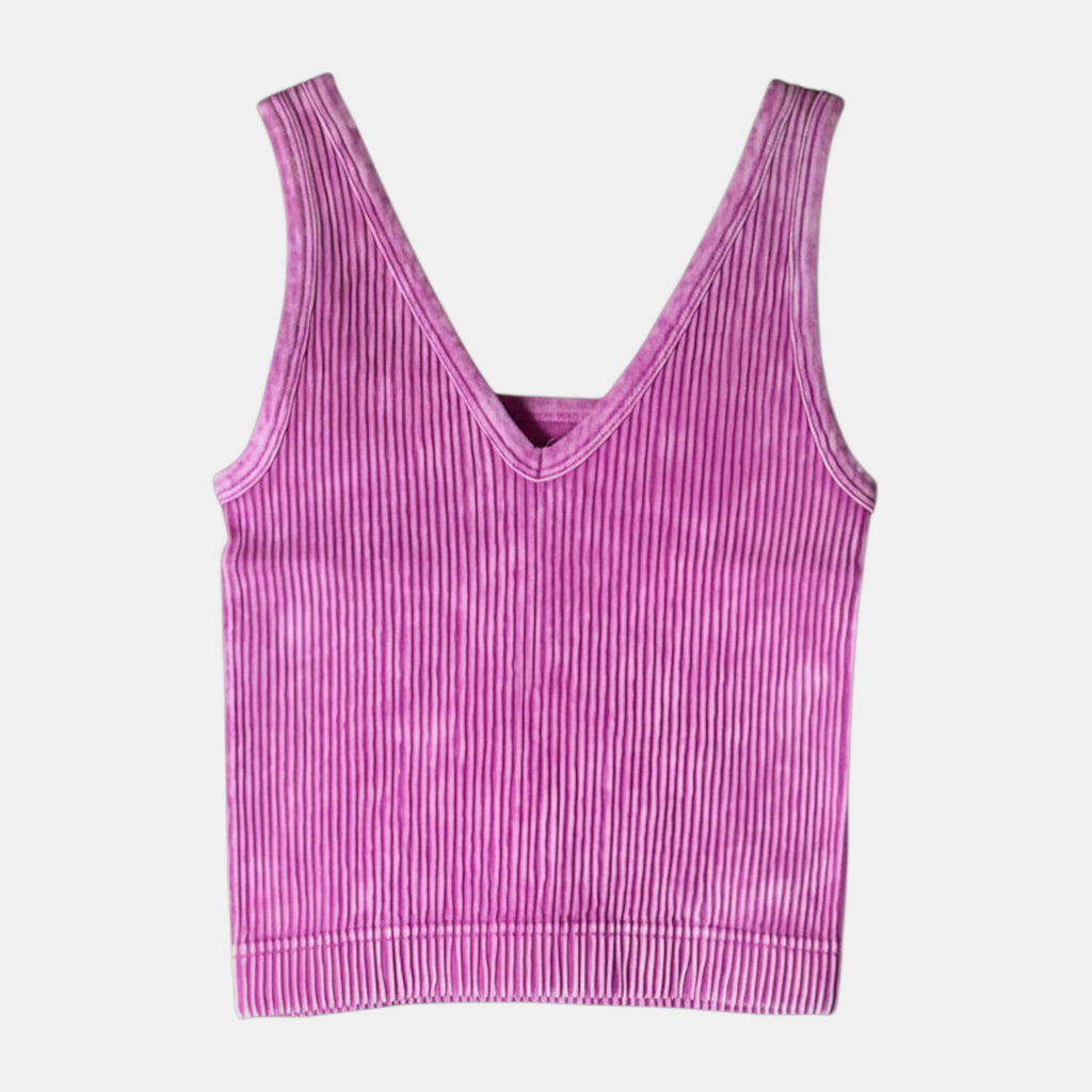 Zenana Seamless Ribbed Brami | Reversible Layering Tank