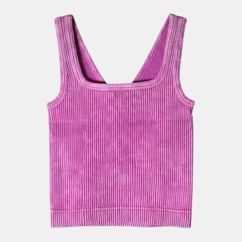 Zenana Seamless Ribbed Brami | Reversible Layering Tank