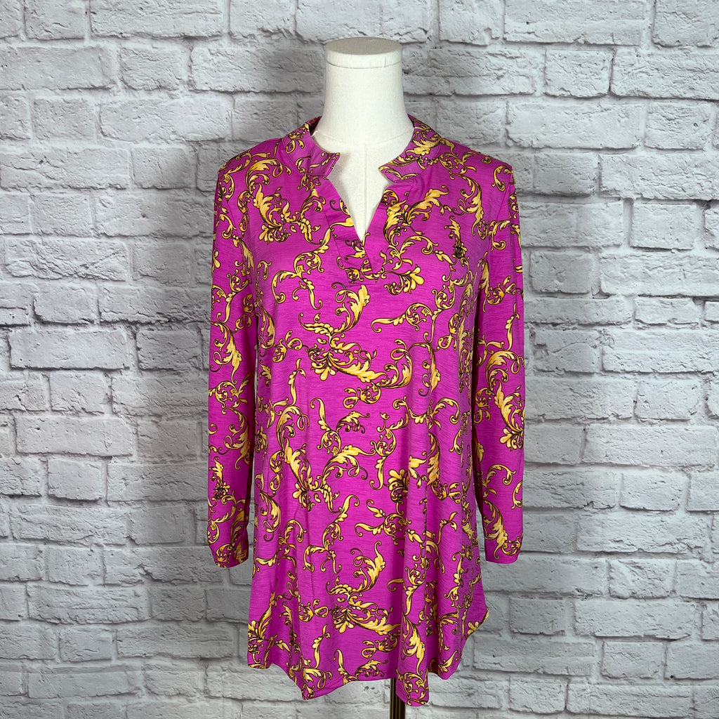 Dear Scarlett Pink Print Lizzy Top