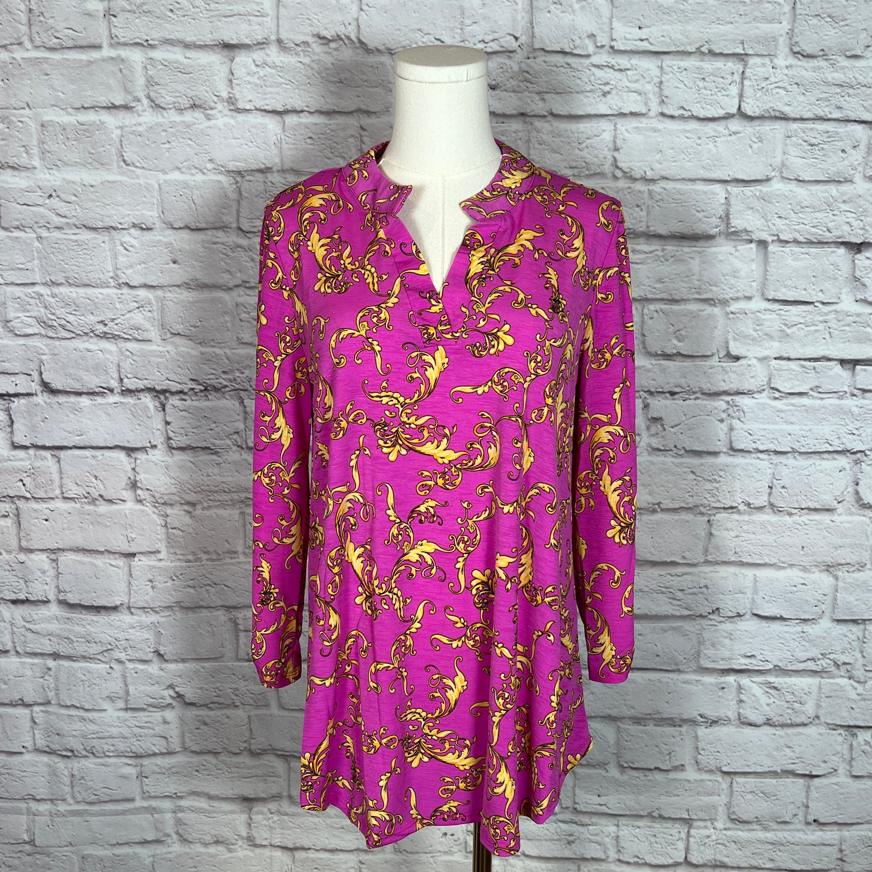 Dear Scarlett Pink Print Lizzy Top