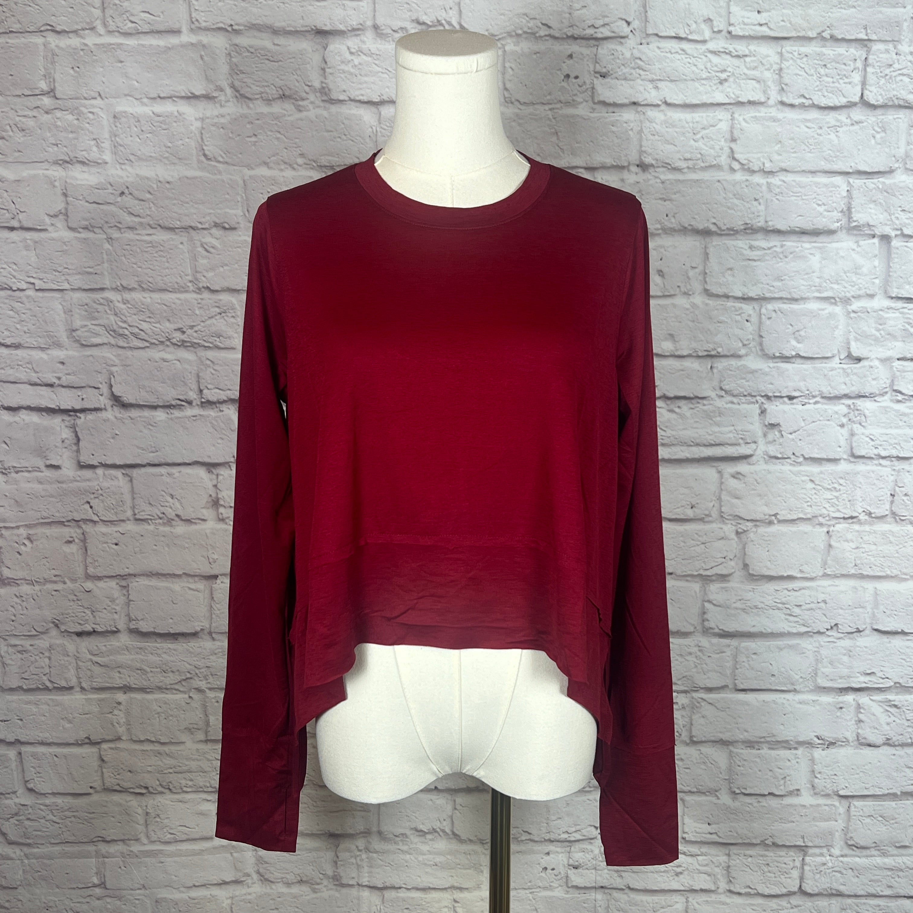 Zenana Cropped Long Sleeve Tee | Lightweight Basic