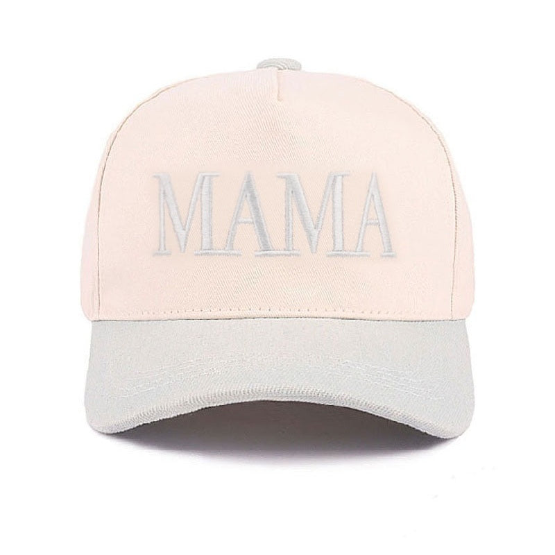 Mama Embroidered Adjustable Two-Tone Hat