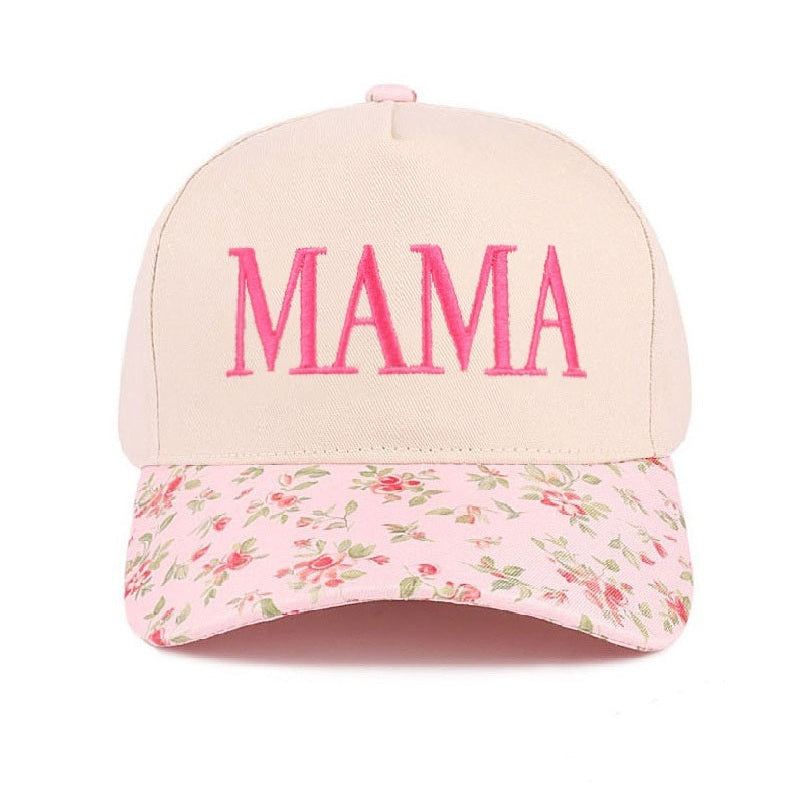 Mama Embroidered Adjustable Two-Tone Hat