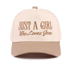 Just A Girl Who Loves Jesus Embroidered Adjustable Hat
