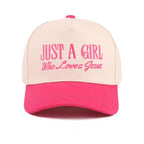Just A Girl Who Loves Jesus Embroidered Adjustable Hat