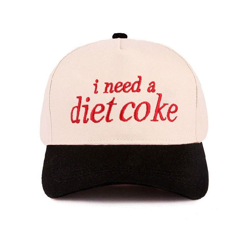 I Need a Diet Coke Embroidered Adjustable Hat