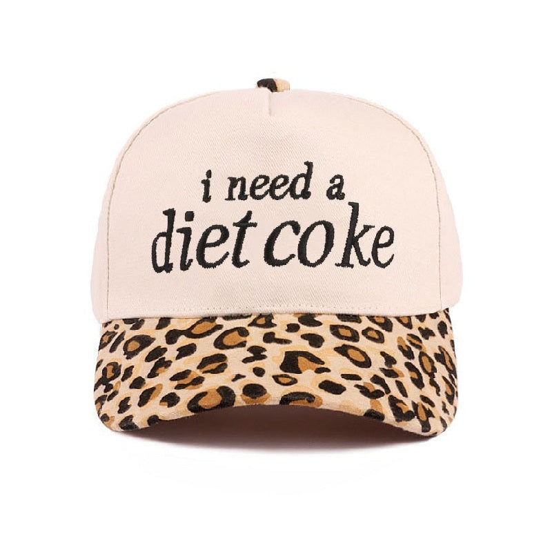 I Need a Diet Coke Embroidered Adjustable Hat