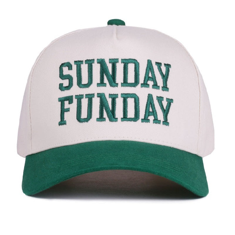 Sunday Funday Embroidered Adjustable Hat