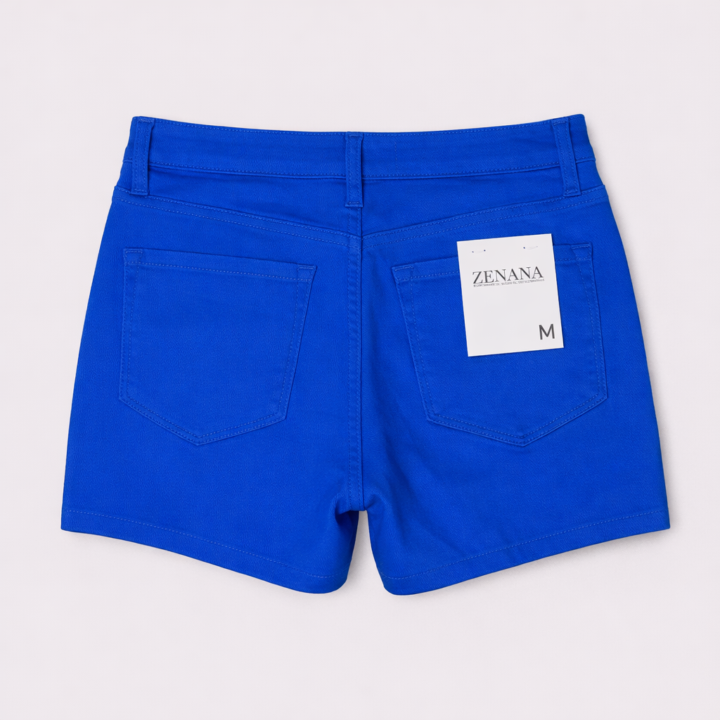 Denim Shorts 3.5" Inseam Stretch Mid Rise