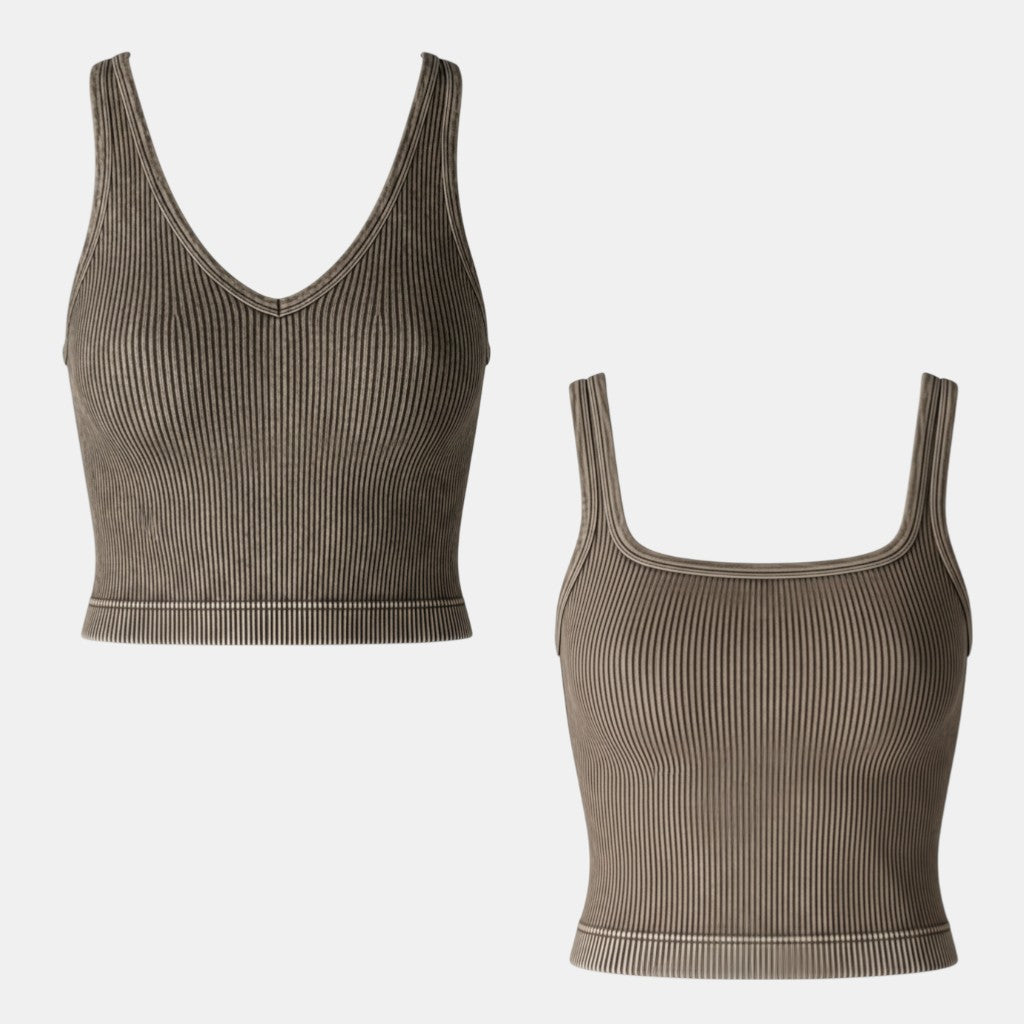 Zenana Seamless Ribbed Brami | Reversible Layering Tank