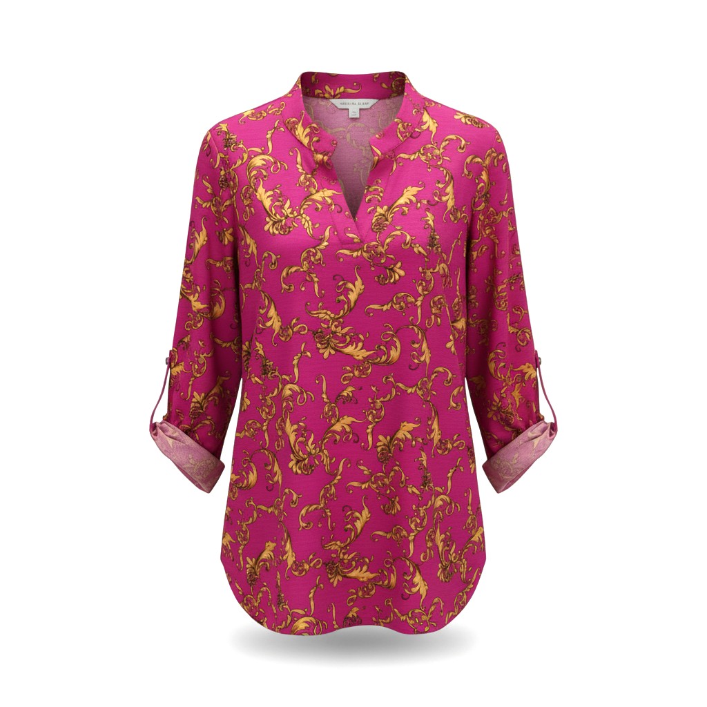 Dear Scarlett Pink Print Lizzy Top