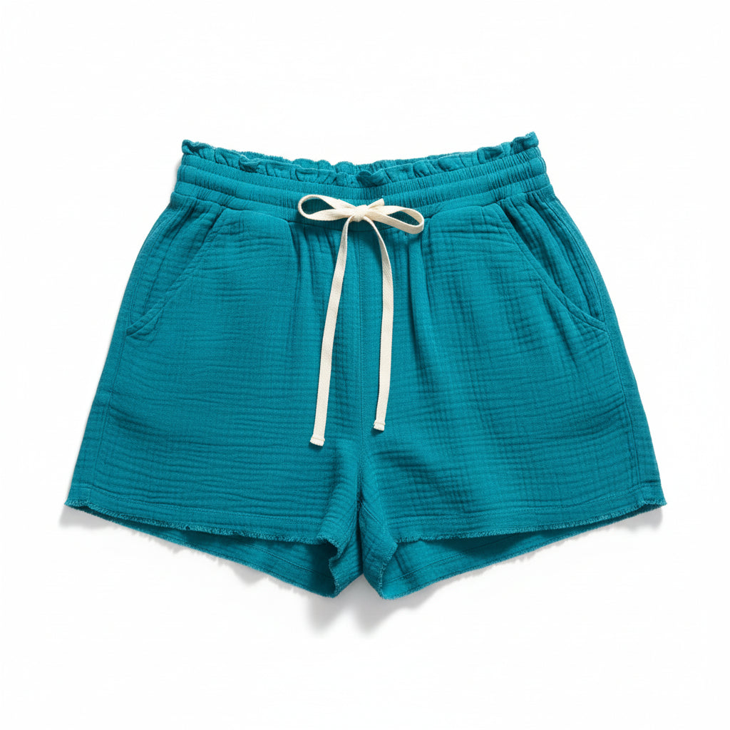 Soft Gauze Drawstring Shorts 2.5" Inseam