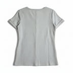 Zenana Light Gray Waffle Knit Top