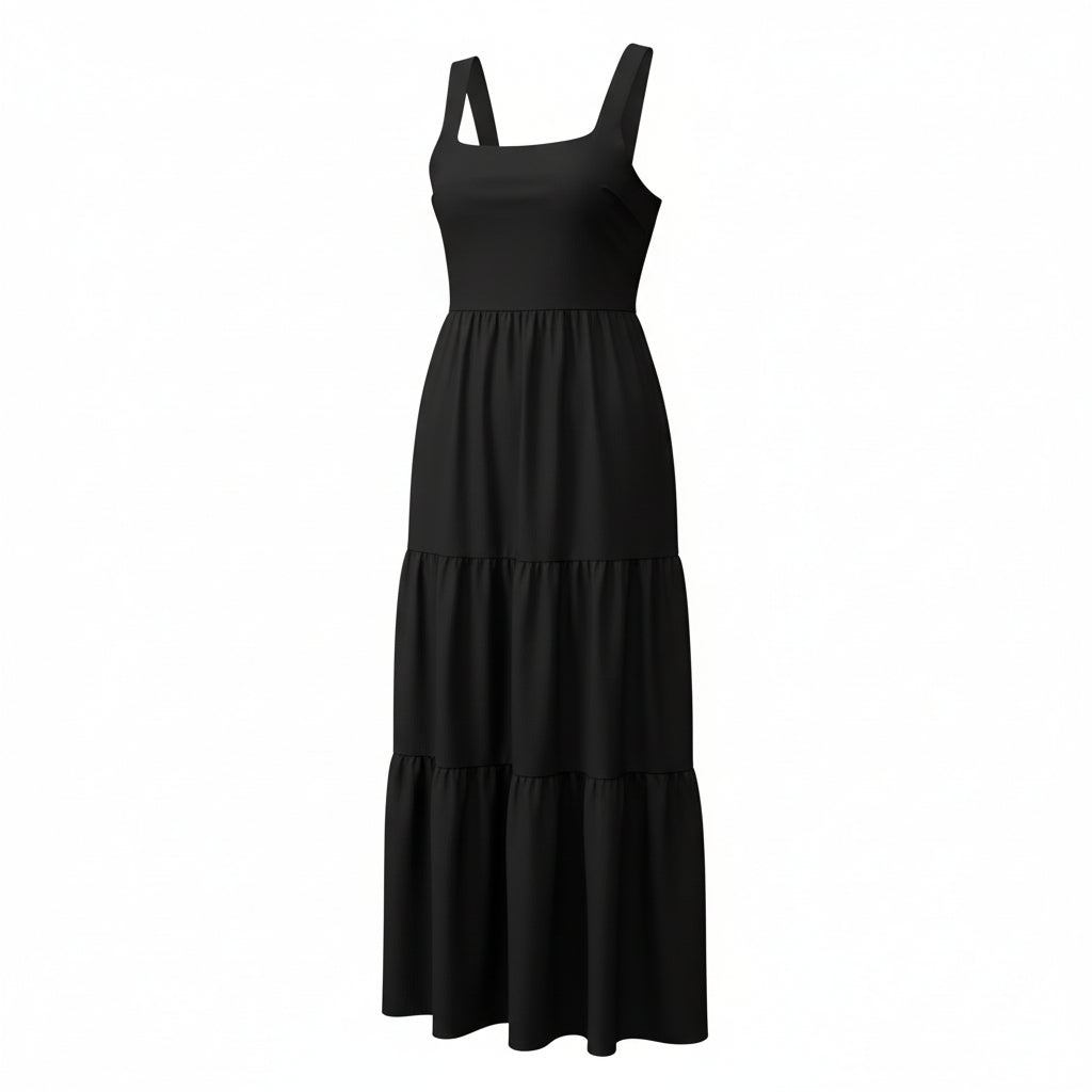 The Drop Brit Tiered Midi Dress