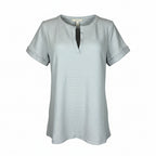 Zenana Light Gray Waffle Knit Top