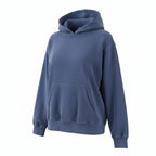 Zenana Lt Navy Pigment Dyed Hoodie