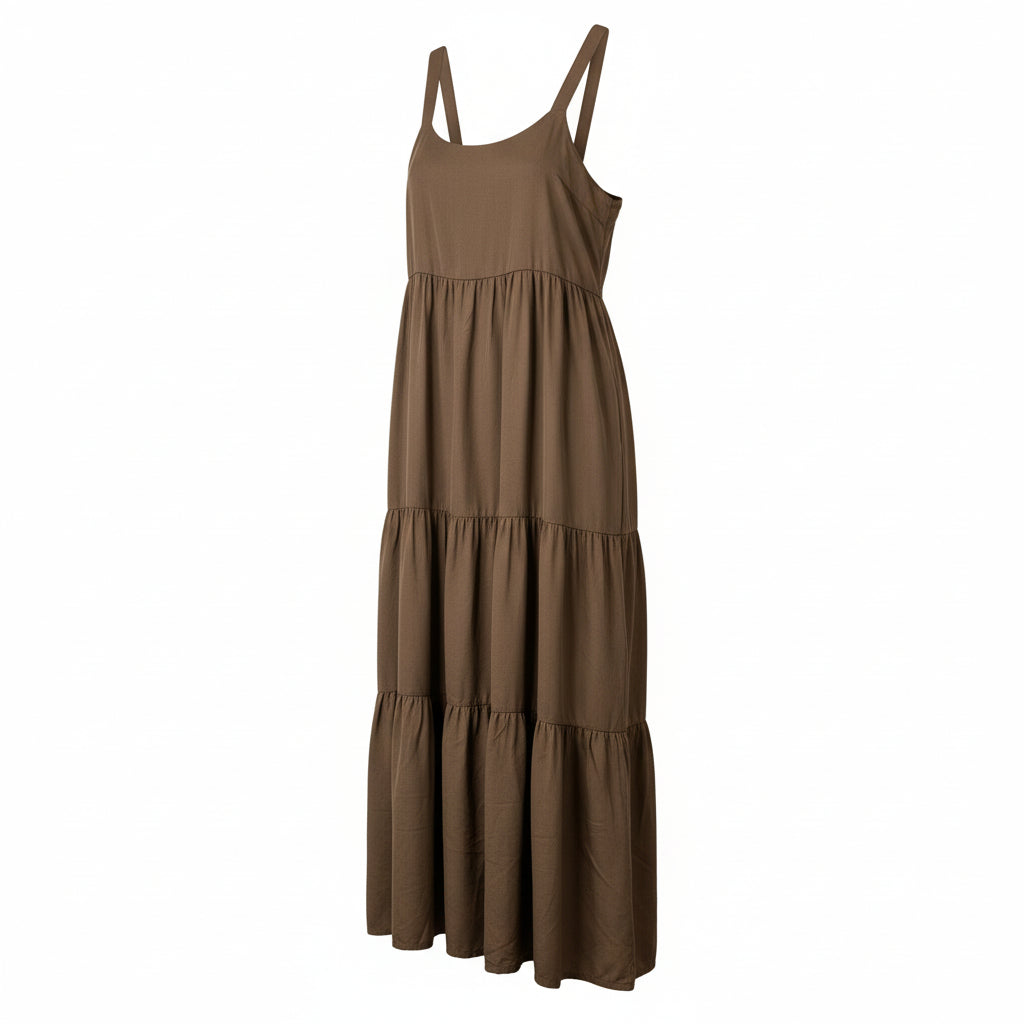 The Drop Brit Tiered Midi Dress