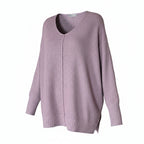 Zenana Pink Grey Lightweight Sweater