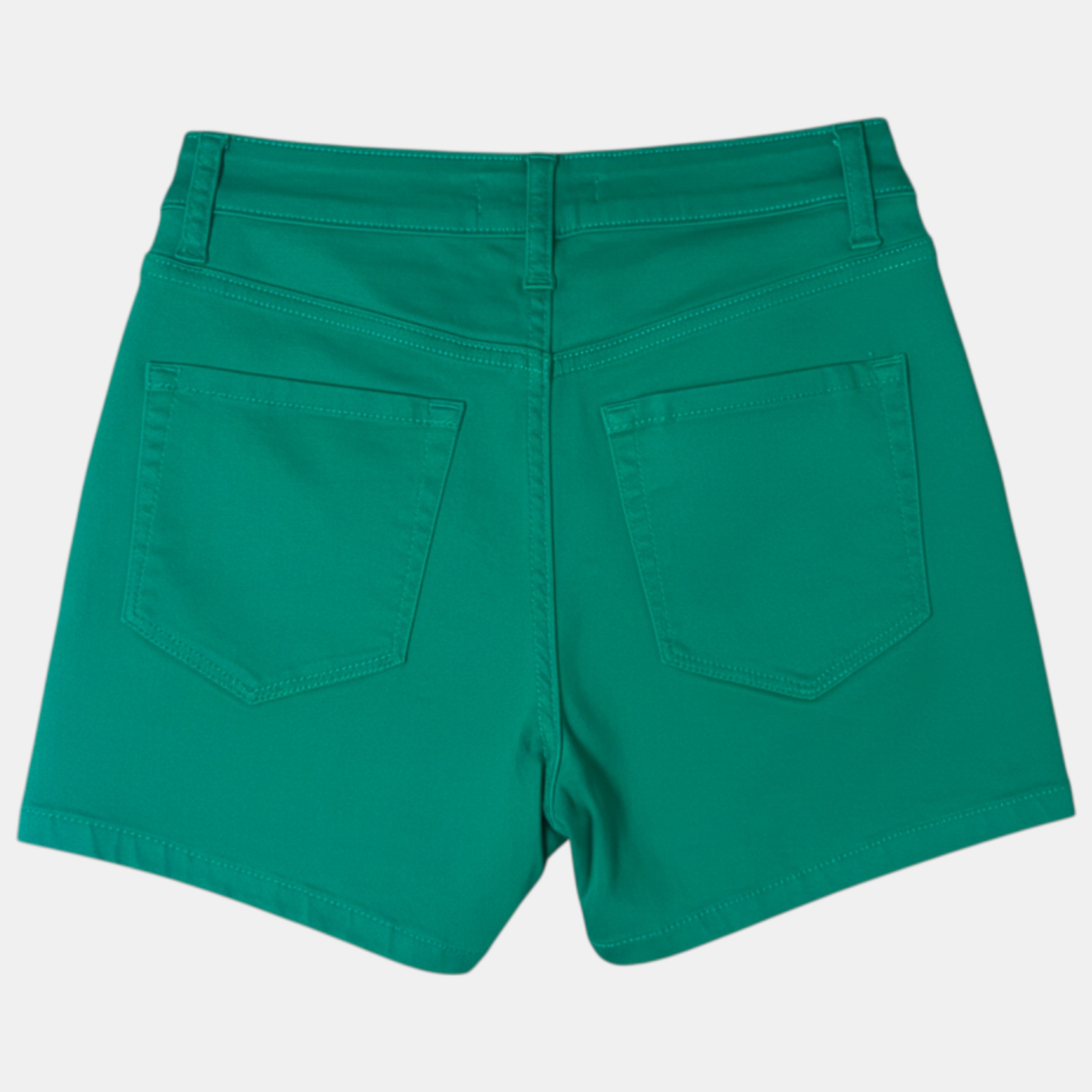 Denim Shorts 4" Inseam Stretch Mid Rise