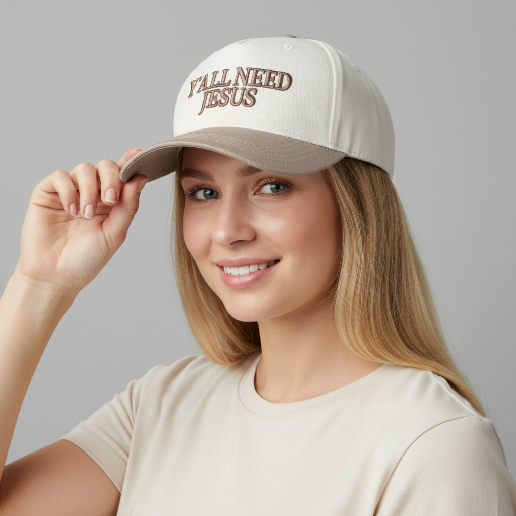 Y’all Need Jesus Embroidered Adjustable Hat