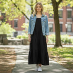 The Drop Brit Tiered Midi Dress