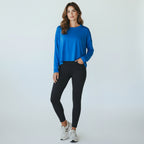 Zenana Cropped Long Sleeve Tee | Lightweight Basic