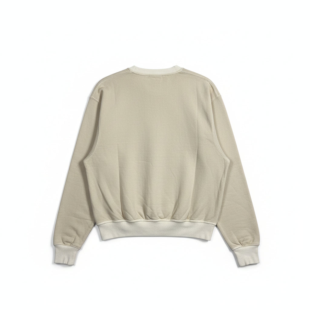 Zenana Sand Beige Relaxed fit Crewneck Sweatshirt