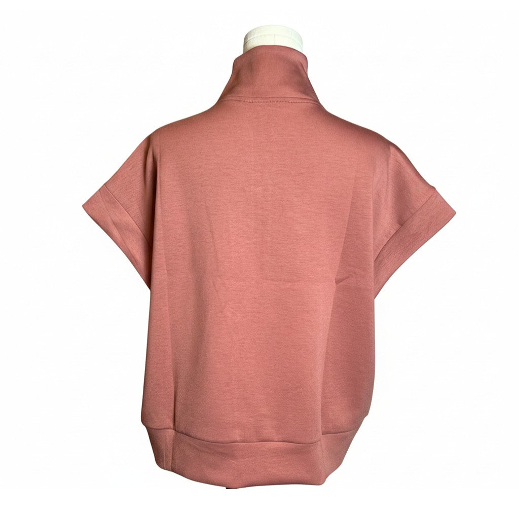 Zenana Winter Rose Half Zip Pullover
